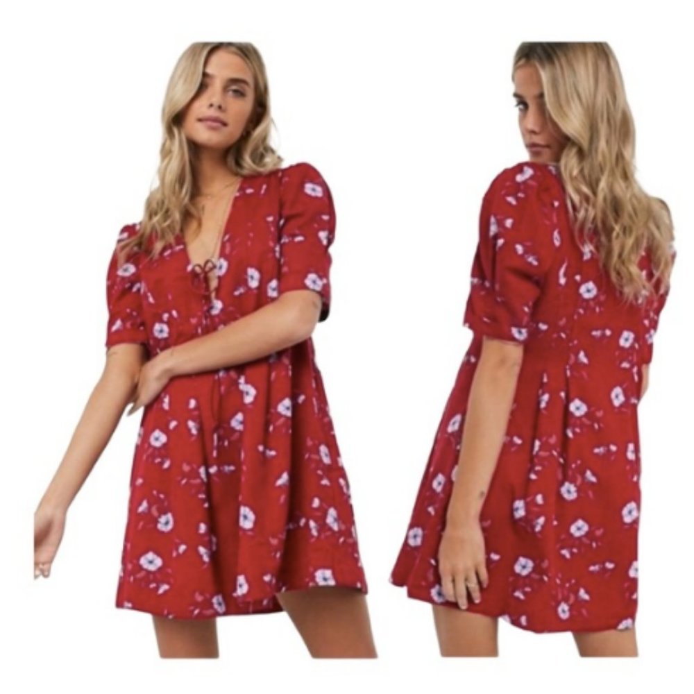NWT Free People Adelle Printed Tunic Dress